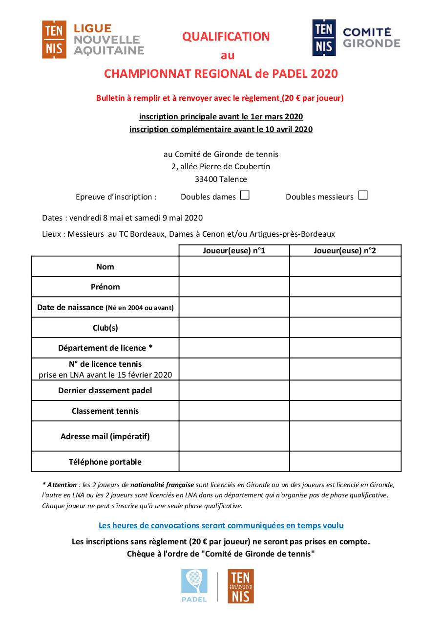Aperçu du document Inscription Championnatgironde padel 2020.pdf - page 1/1